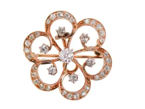 Edwardian Diamond Flower Pendant