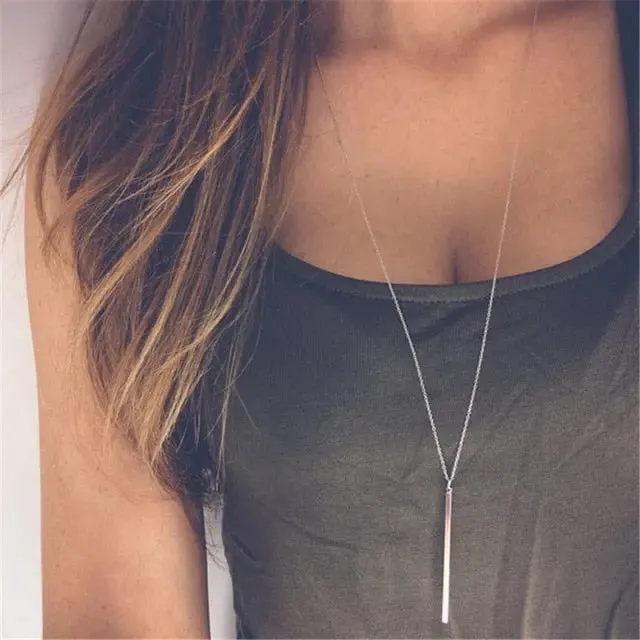 Elegant and Simple Multi-Layer Necklaces in Silver and Gold for Women and Girls