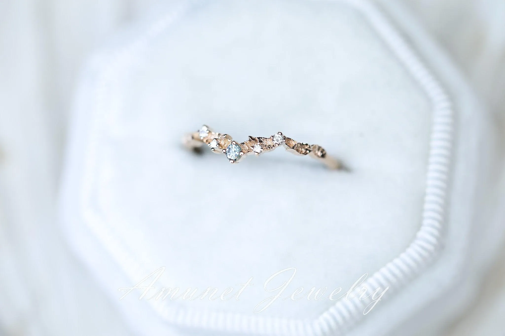 Elegant Curved Wedding Band – A Unique and Timeless Engagement and Wedding Ring