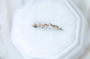 Elegant Curved Wedding Band – A Unique and Timeless Engagement and Wedding Ring