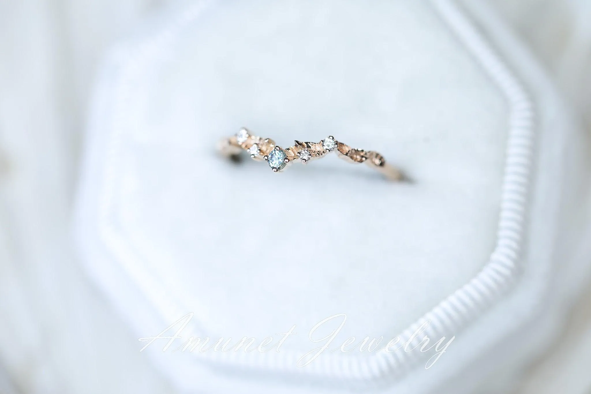 Elegant Curved Wedding Band – A Unique and Timeless Engagement and Wedding Ring
