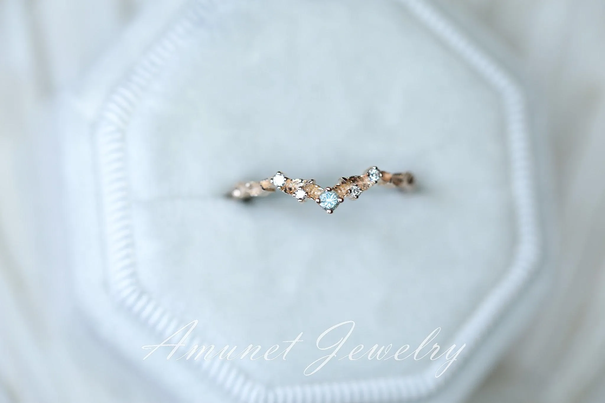 Elegant Curved Wedding Band – A Unique and Timeless Engagement and Wedding Ring