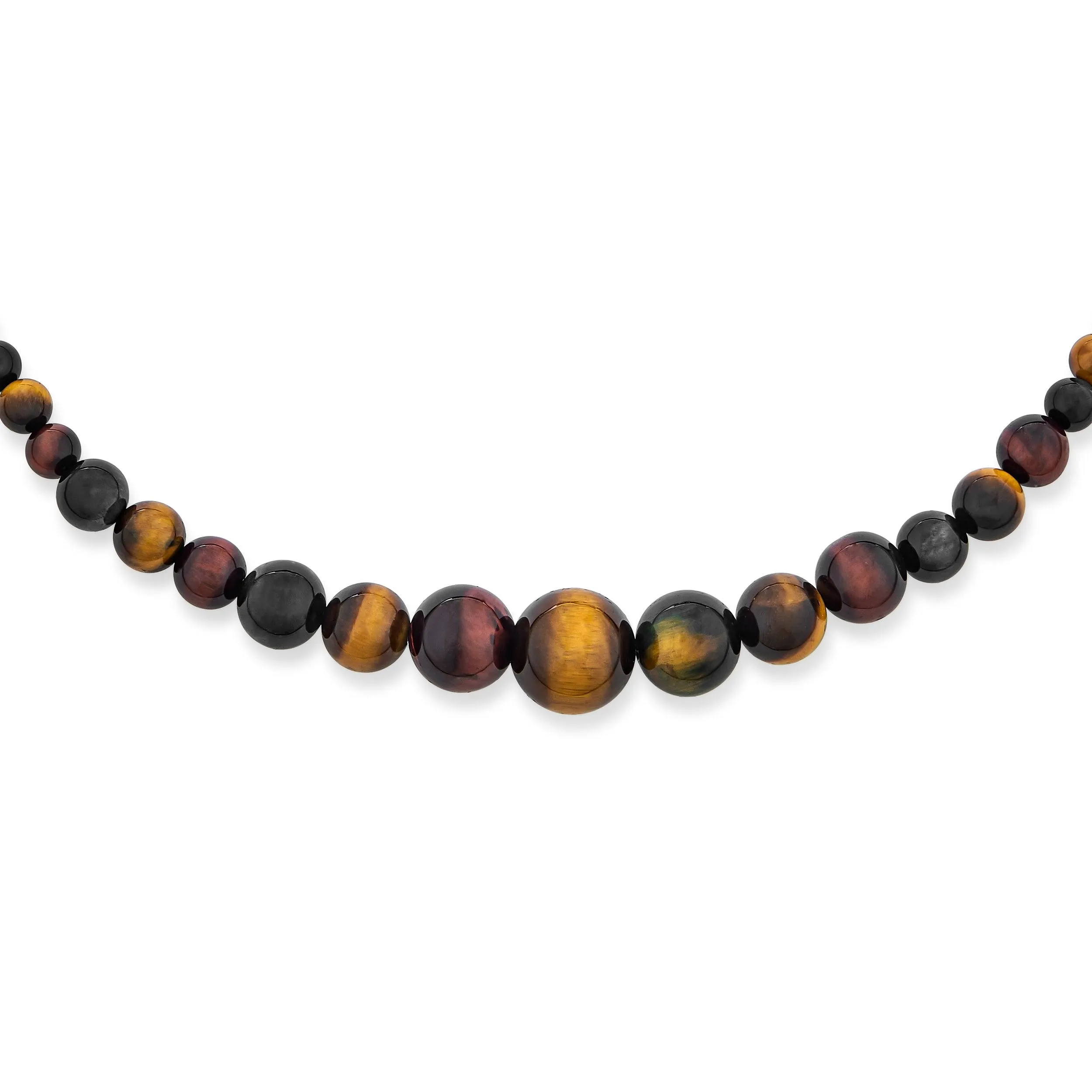 Elegant Graduated Semi-Precious Gemstone Bead Strand Necklace 16-18 Inch