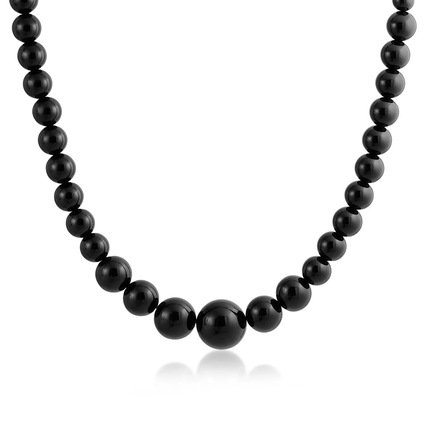 Elegant Graduated Semi-Precious Gemstone Bead Strand Necklace 16-18 Inch