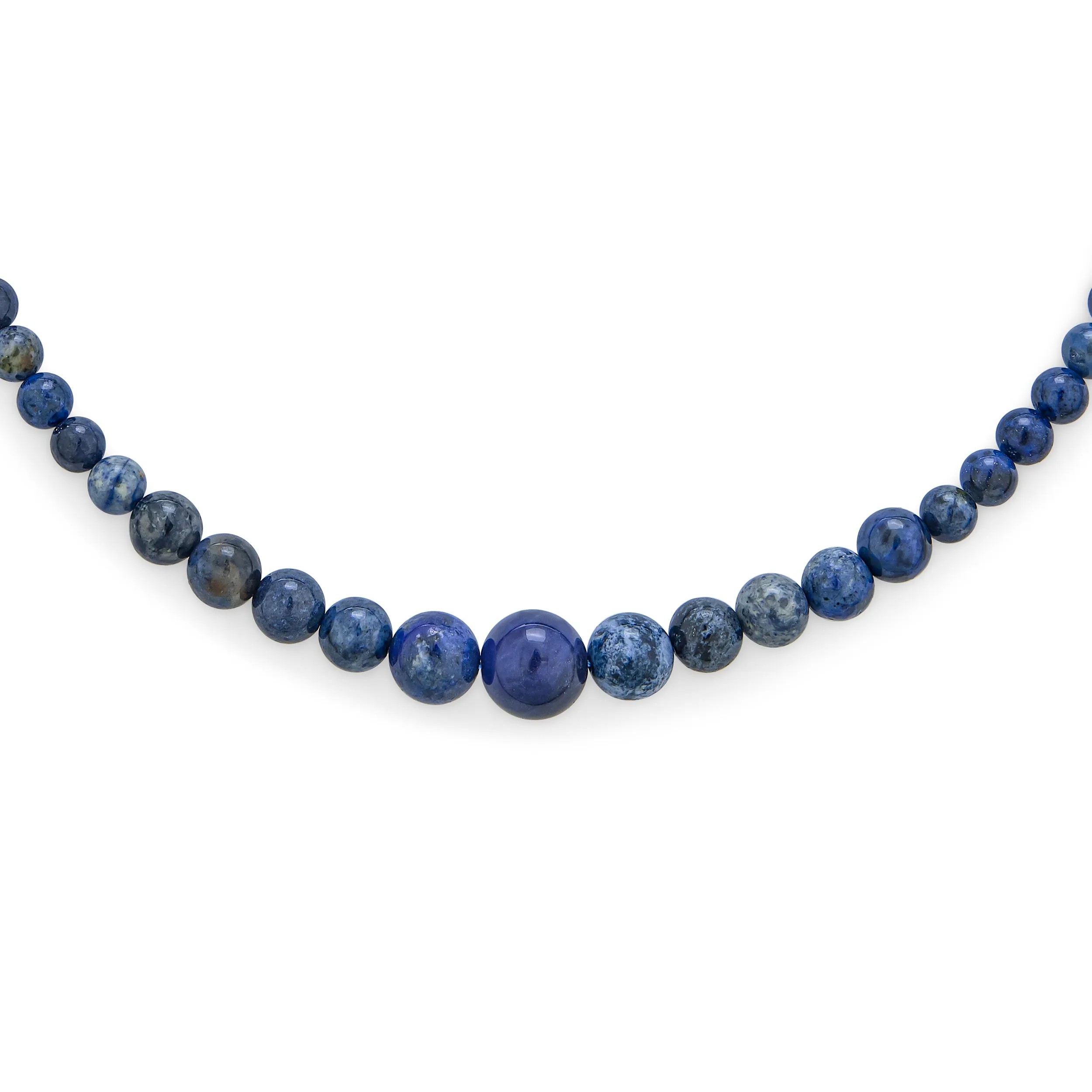 Elegant Graduated Semi-Precious Gemstone Bead Strand Necklace 16-18 Inch