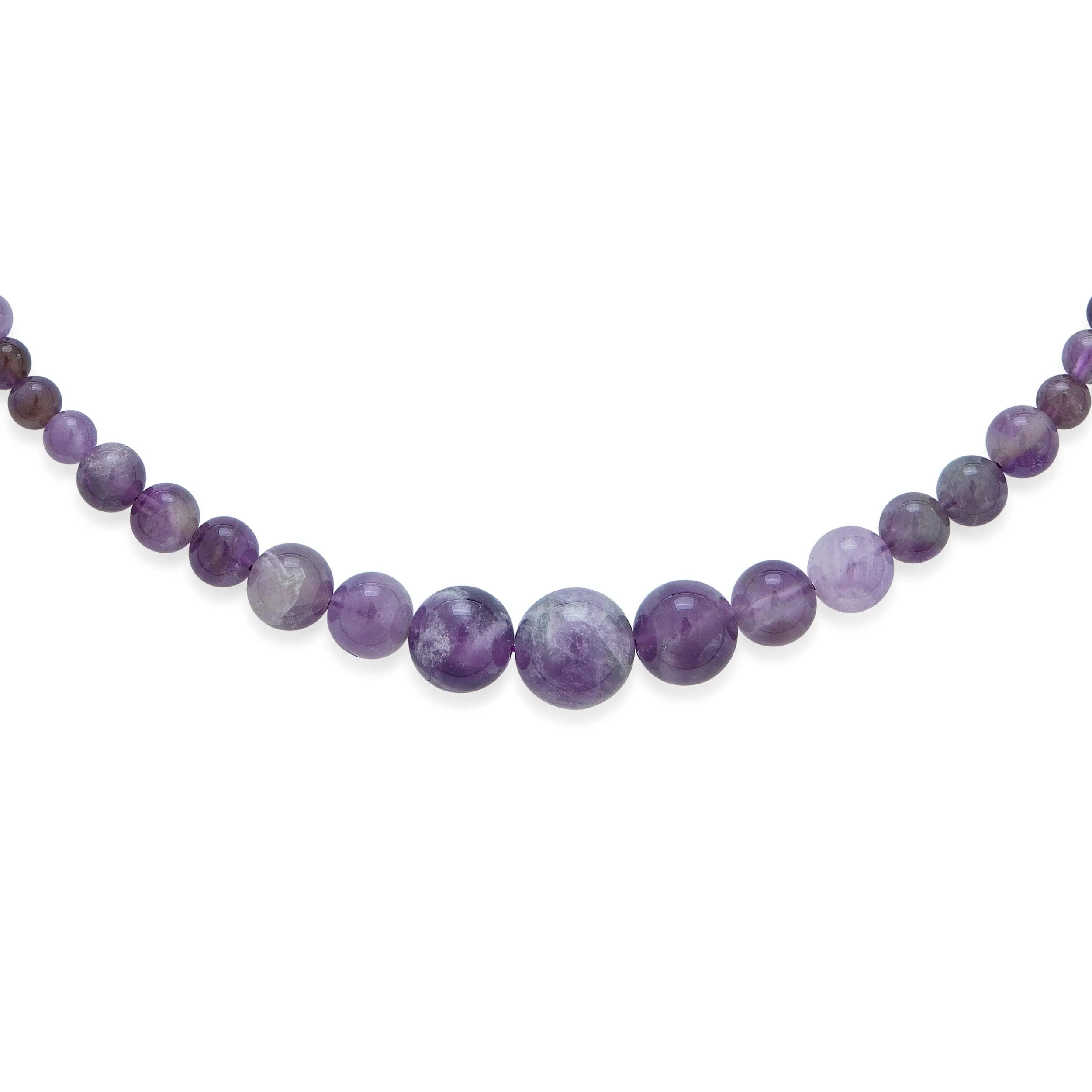 Elegant Graduated Semi-Precious Gemstone Bead Strand Necklace 16-18 Inch