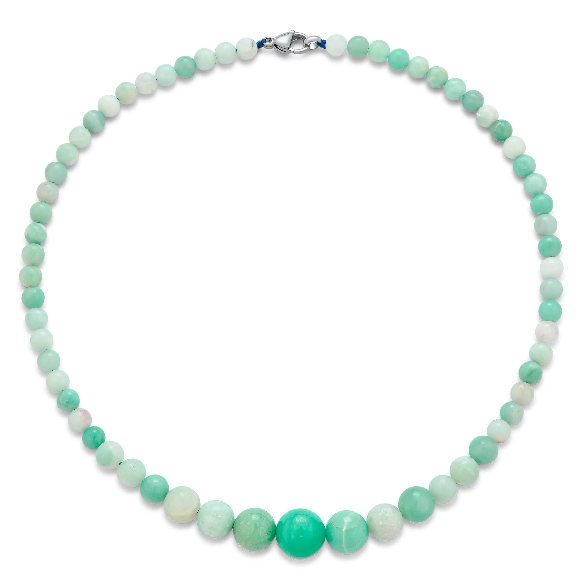 Elegant Graduated Semi-Precious Gemstone Bead Strand Necklace 16-18 Inch