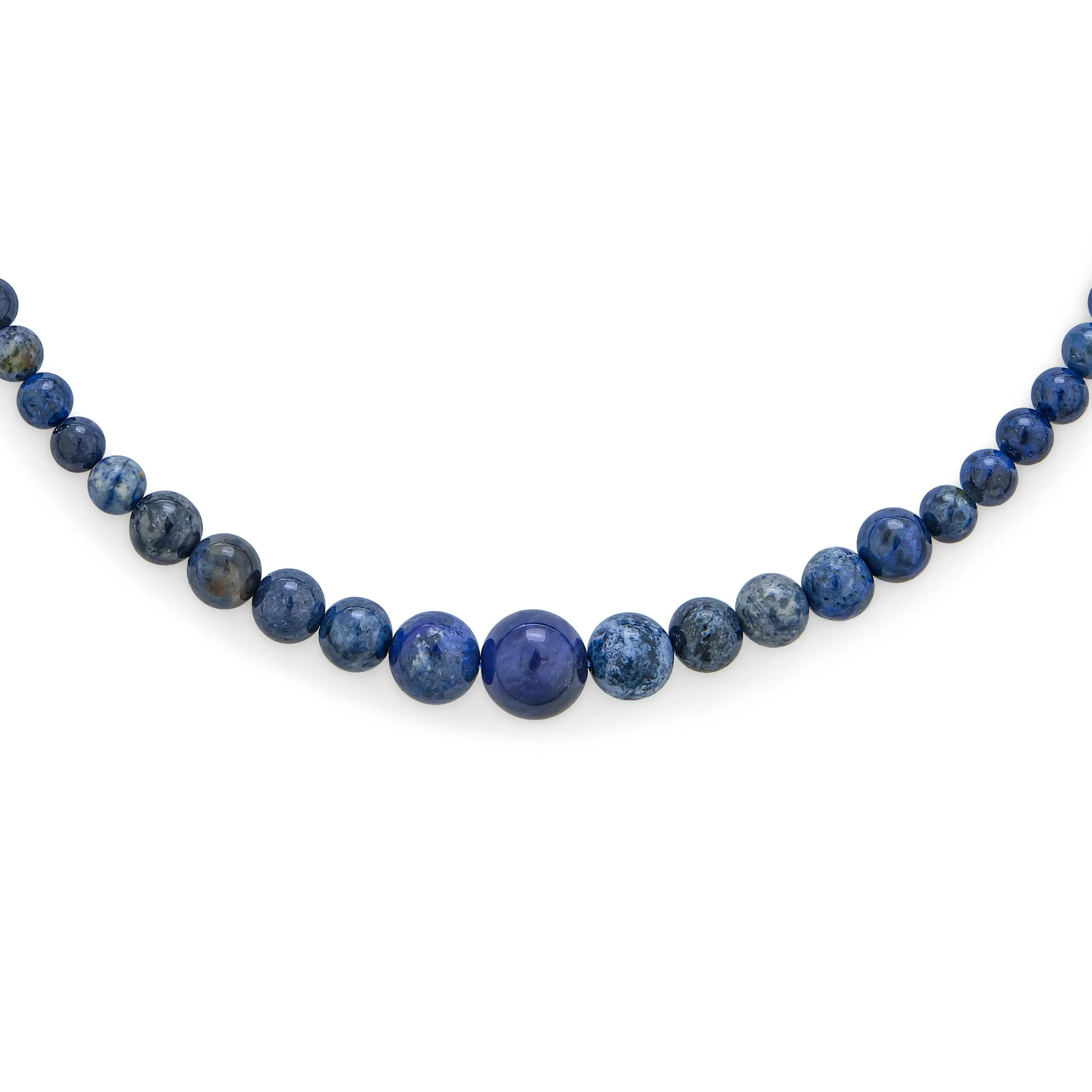 Elegant Graduated Semi-Precious Gemstone Bead Strand Necklace 16-18 Inch