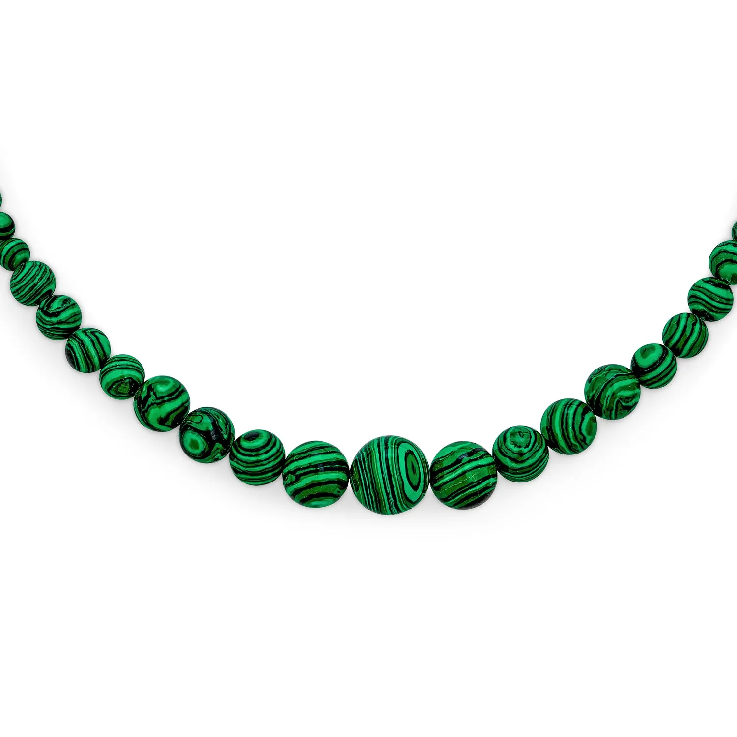 Elegant Graduated Semi-Precious Gemstone Bead Strand Necklace 16-18 Inch