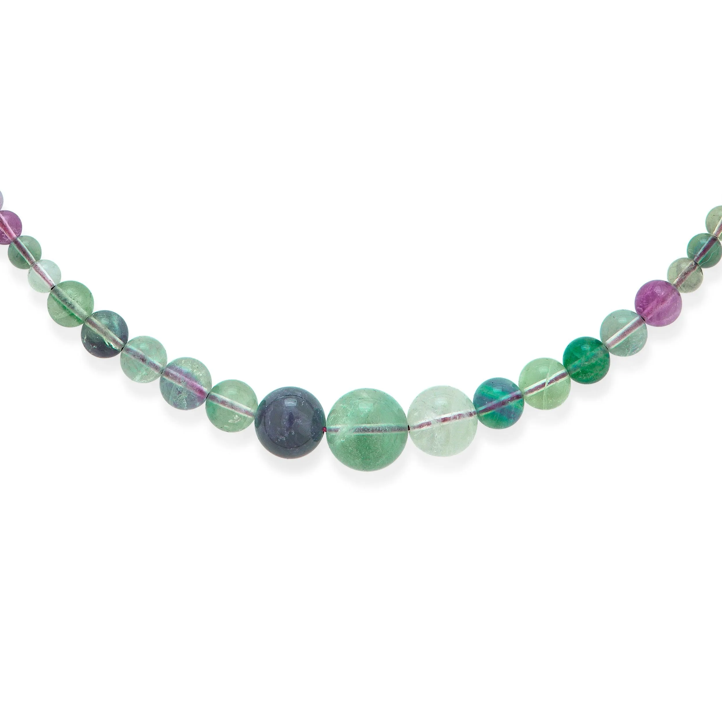Elegant Graduated Semi-Precious Gemstone Bead Strand Necklace 16-18 Inch