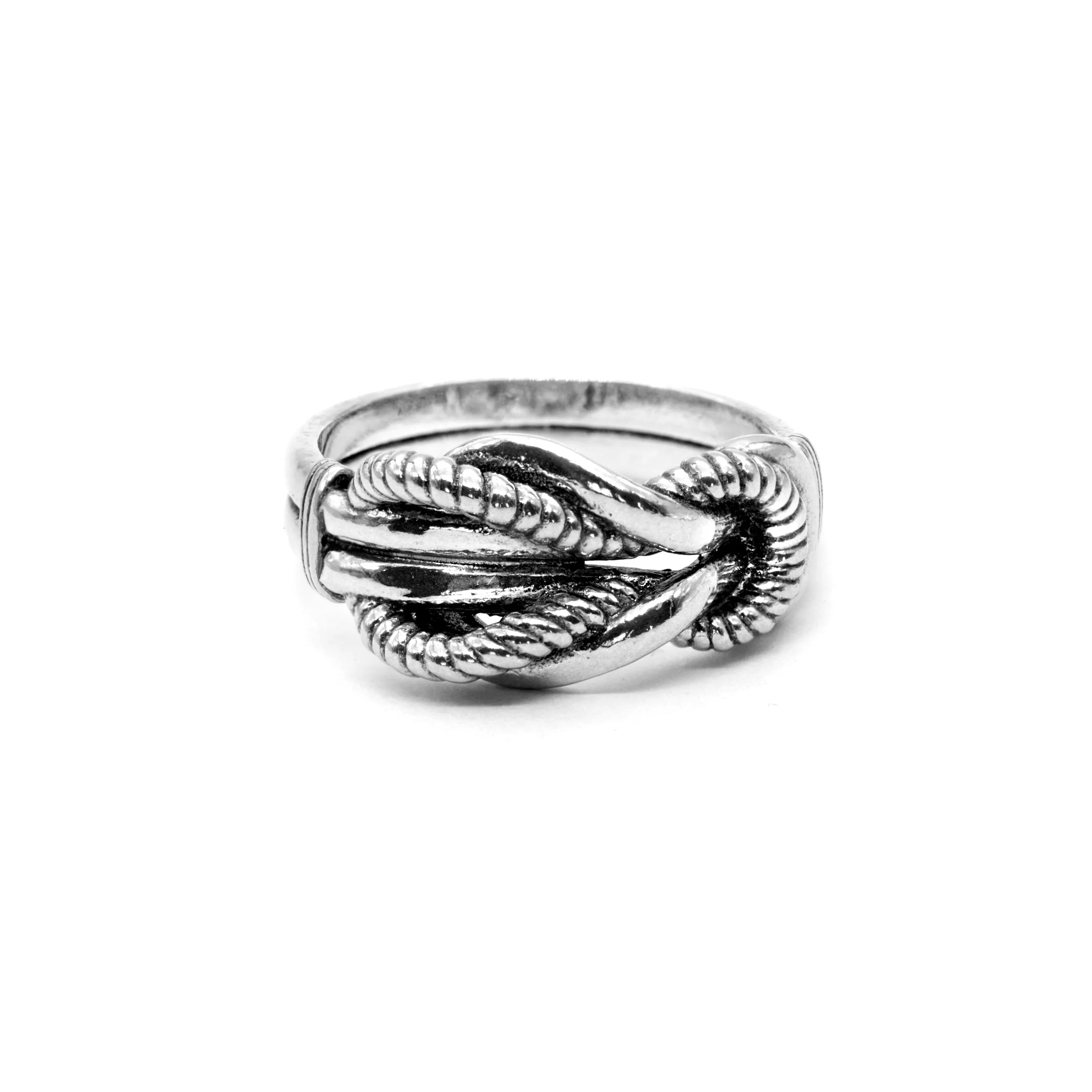 Elegant Sterling Silver Oxidized Braid Ring