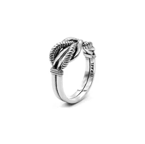 Elegant Sterling Silver Oxidized Braid Ring