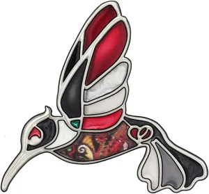 Enamel Zinc Alloy Fashion Hummingbird Brooches Pins Birds Rhinestone Jewelry for Women Teens Girls Charms Party Gifts