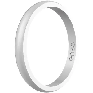 Enso Rings Halo Elements Series Silicone Ring - Silver