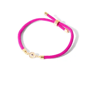 Eye Enamel Cord Bracelet