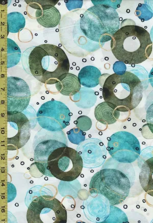 Fabric Art - Mediterranea - Colorful Floating Rings & Balls - 29828-Z - White