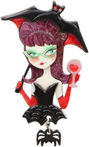 Fashionable Colorful Acrylic Girl Brooches Unisex Halloween Brooch Pin Cute Cartoon Women's Elegant Clothing Dress Decoration Accessory