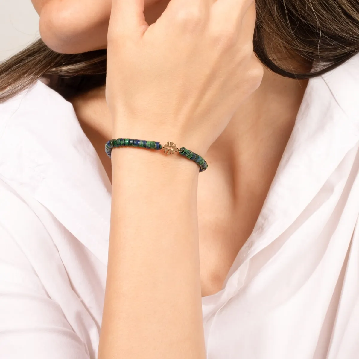 Fig Leaf Stone Bracelet