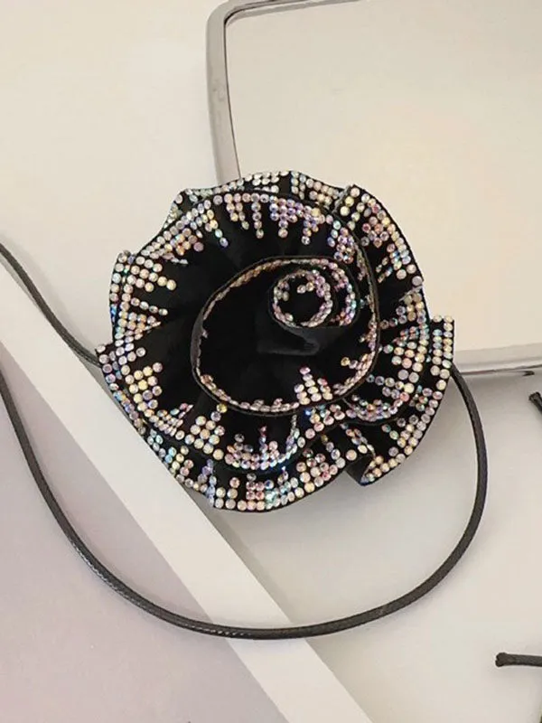 Flower Shape Rhine Stones Necklaces Accessories