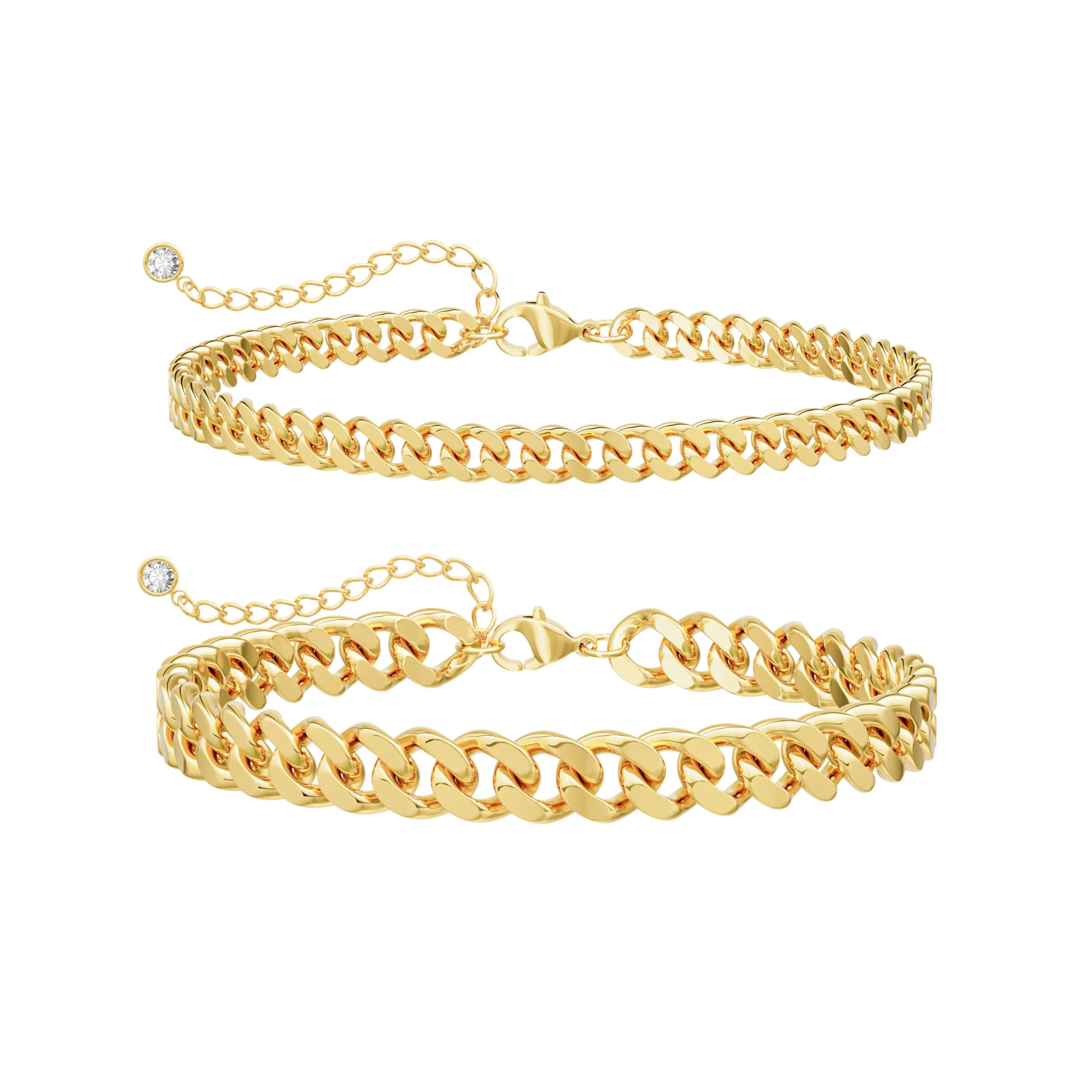 Foxgirl Gold Ankle Bracelets for Women 14K Gold Plated Anklets for Women Waterproof Minimalist Cuban Link Anklets Set Dainty Layered Ankle Bracelets Beach Anklets for Women Gold Anklet Jewelry Gifts