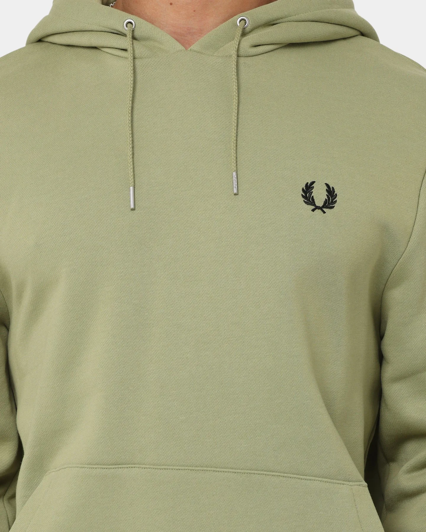 Fred Perry Tipped Hoodie Sage Green