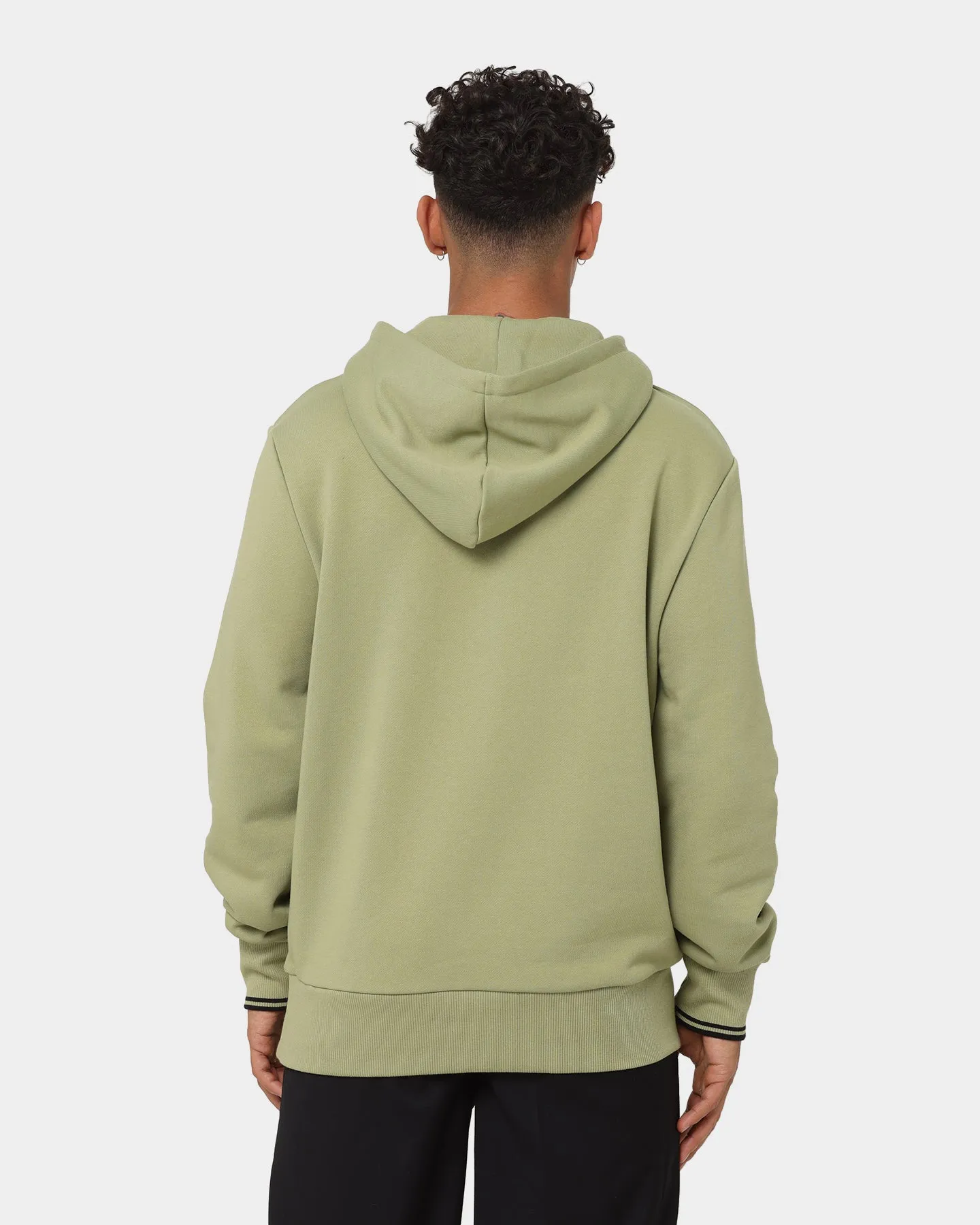 Fred Perry Tipped Hoodie Sage Green