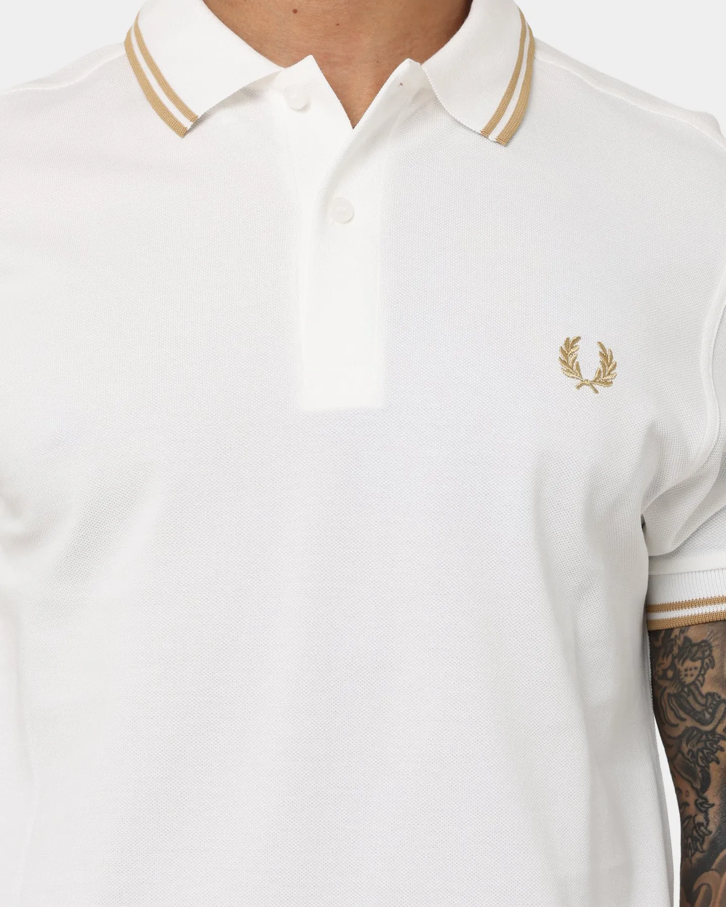 Fred Perry Twin Tipped Fred Perry Polo Shirt Snowwhite/Desert/Desert