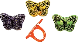 Glitter Butterfly Rings