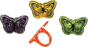 Glitter Butterfly Rings