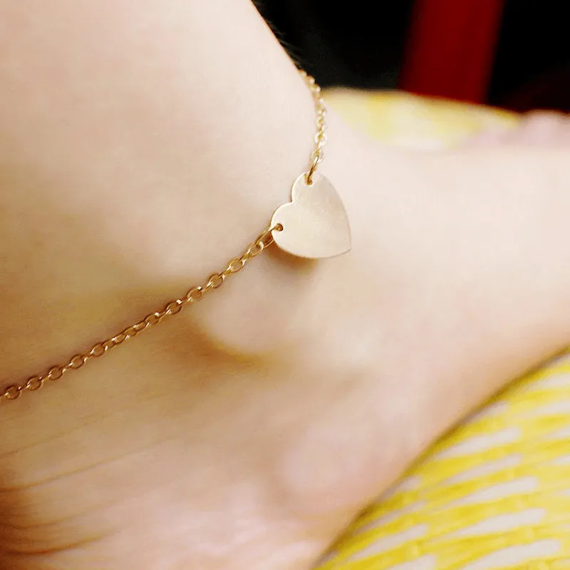 Gold & Silver Fine Chain Te Quiero Anklet