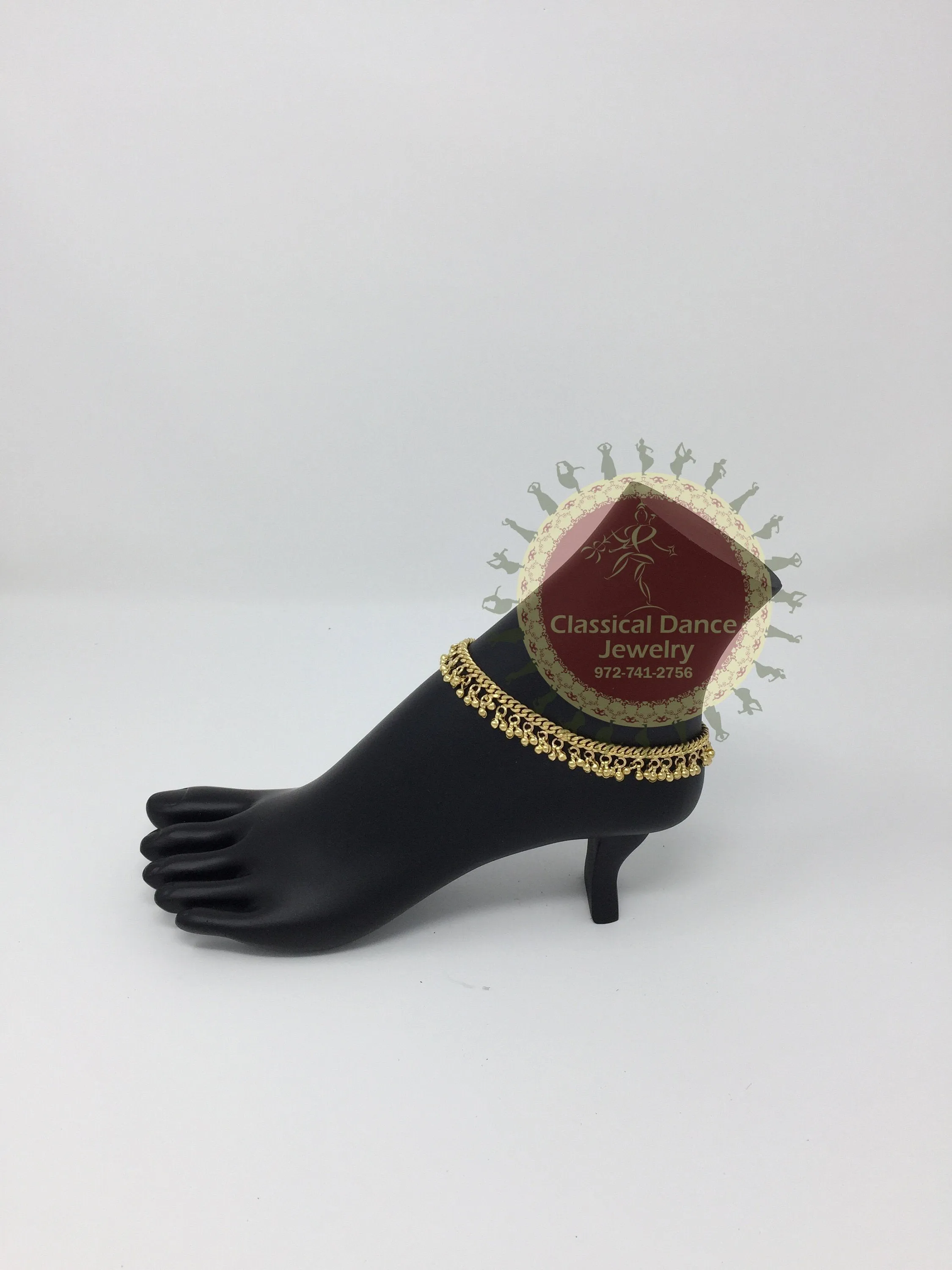 Gold Anklets Payal Indian Jewelry | Traditional panchaloha | weddings Bharatnatyam, Kuchipudi | Classical Dance Jewelry