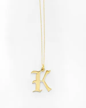 Gold Letter K Necklace