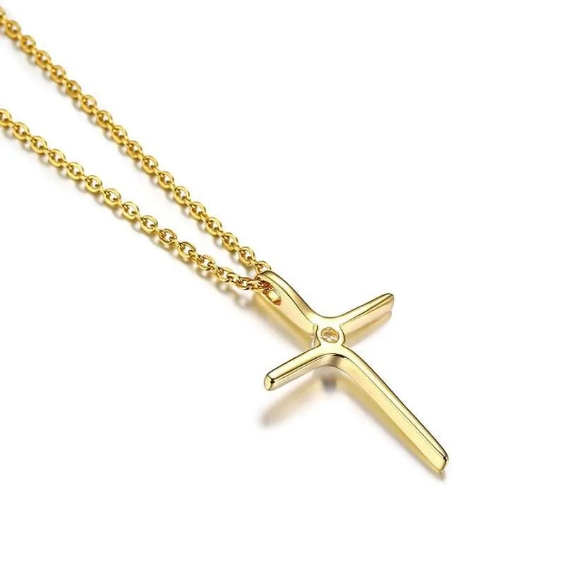 Gold Plated Women's Christian Necklace <br> Elegance