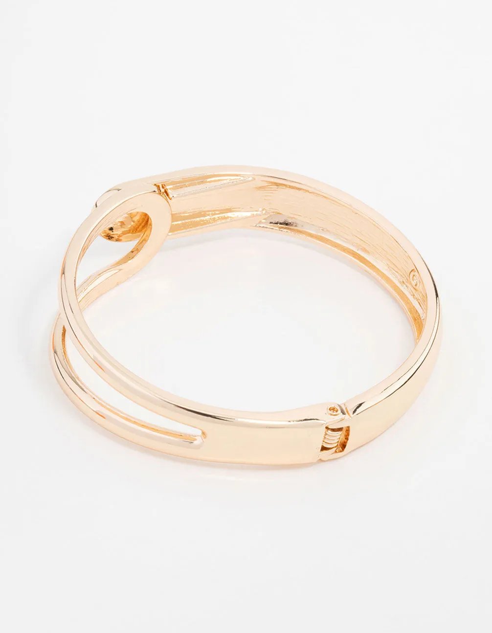 Gold Solid & Cage Wrist Cuff