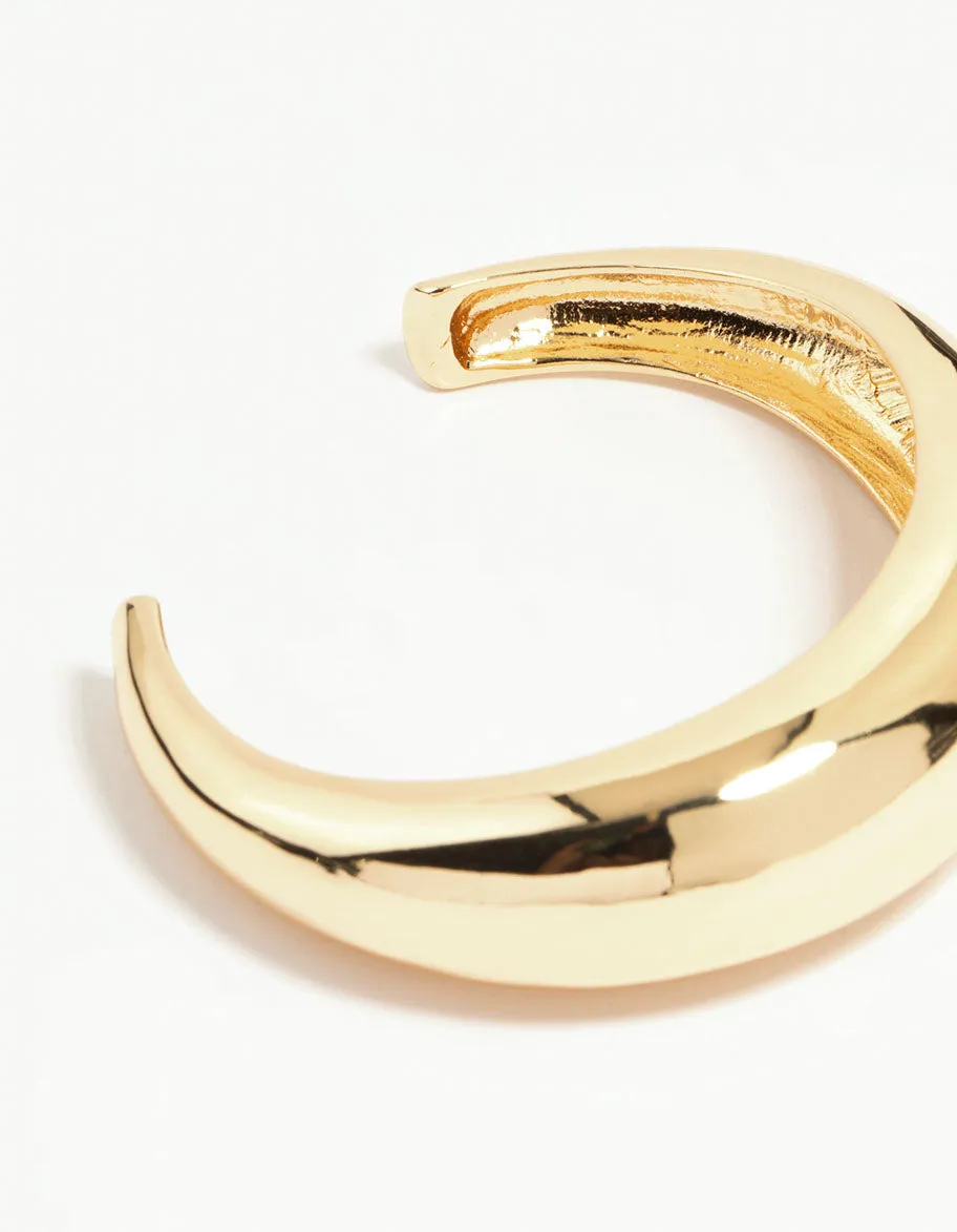 Gold Solid Wrist Cuff