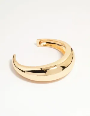 Gold Solid Wrist Cuff