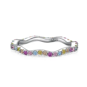 [Goodv]Dainty Colorful Round Cut Party Ring