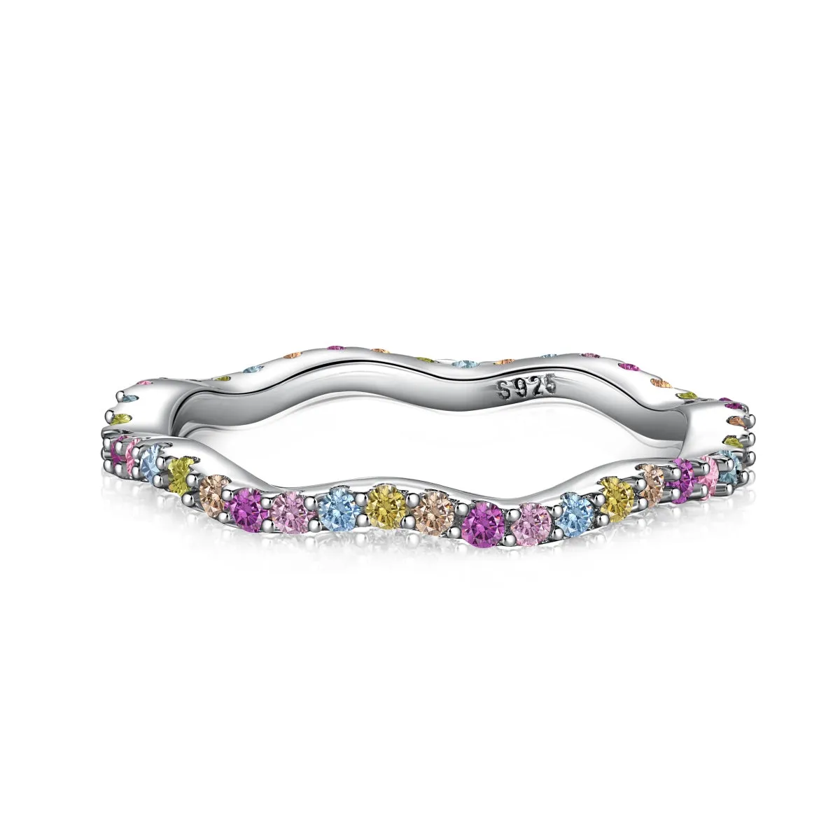 [Goodv]Dainty Colorful Round Cut Party Ring