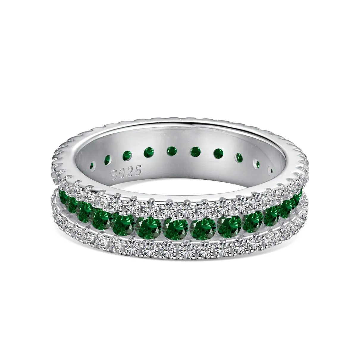 [Goodv]Delicate Colorful Round Cut Daily Ring