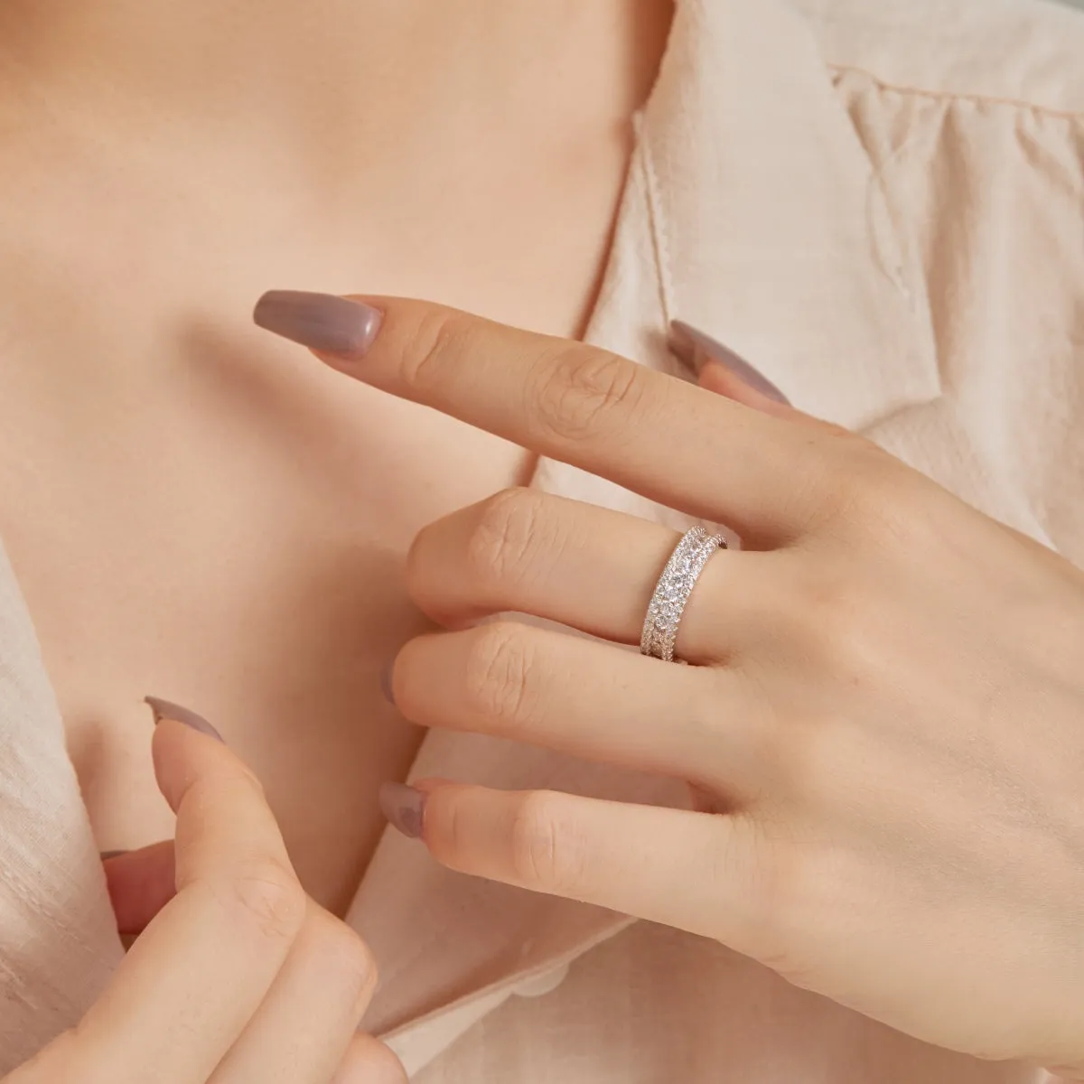 [Goodv]Delicate Colorful Round Cut Daily Ring