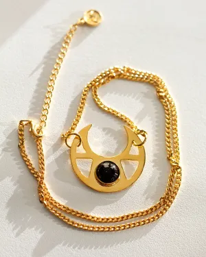 Half Moon Onyx Necklace