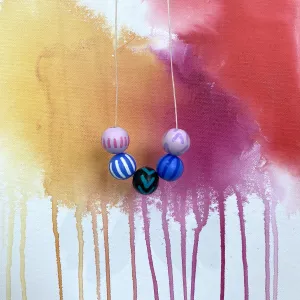 Hand-painted necklace – Lavender