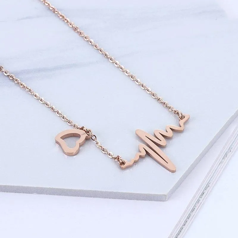 Heart Beat Sign Anklets Jewelry Women Summer Accessory Jewelry Women