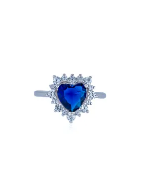 Heart Charm silver Ring