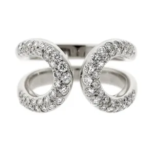 Hermes Diamond H White Gold Cocktail Ring