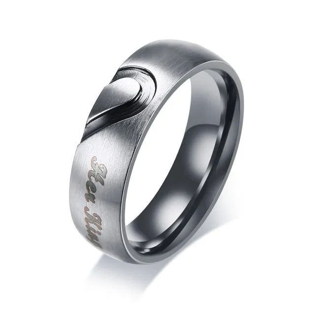 His Queen & Her King Tungsten Couple Wedding / Engagement Ring with CZ Stones