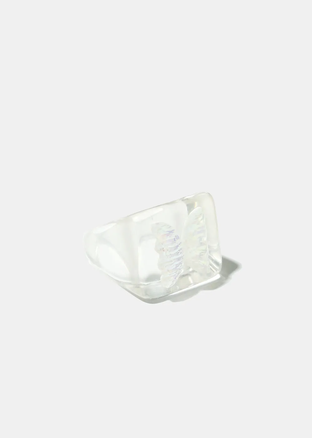 Holo Butterfly Squared Ring