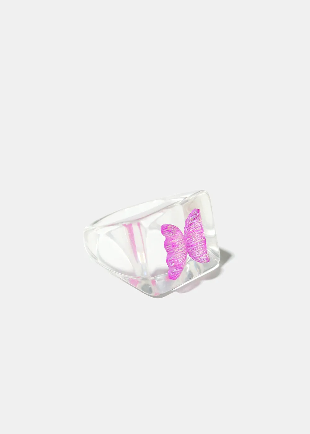 Holo Butterfly Squared Ring