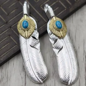 Indian Feather Sun Pendants Sterling Sliver Necklaces Accessories