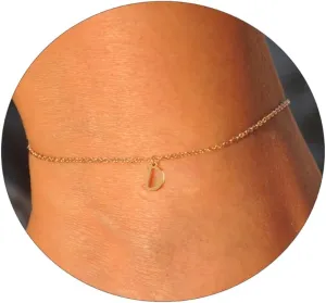 Initial Ankle Bracelets for Women 14K Gold Plated O Chain Letter Initial Anklets Dainty Gold Anklet Ankle Bracelets Minimalist Summer Beach Foot Chain Ankle Jewelry Gifts